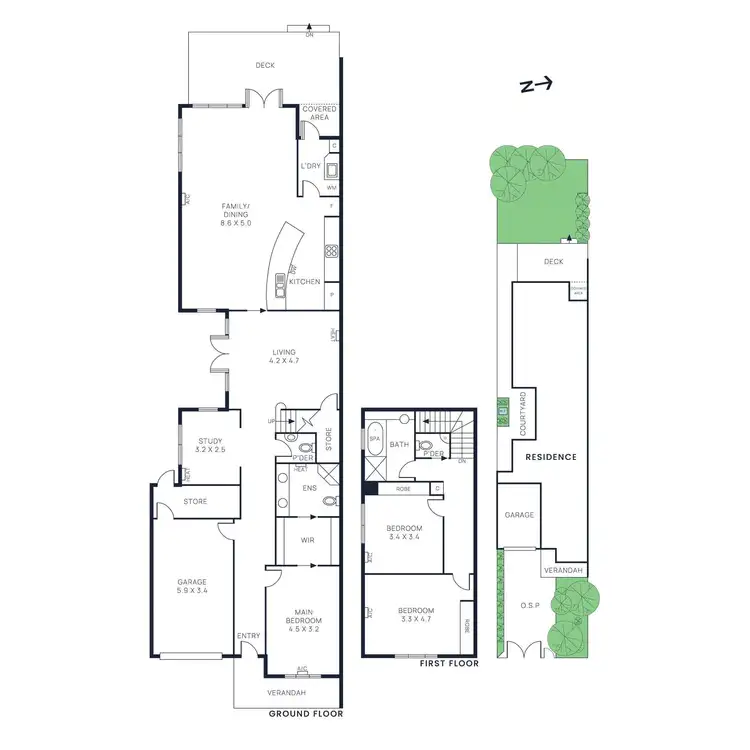 Floorplan of Homely townhouse listing, 15 Loranne Street, Bentleigh VIC 3204