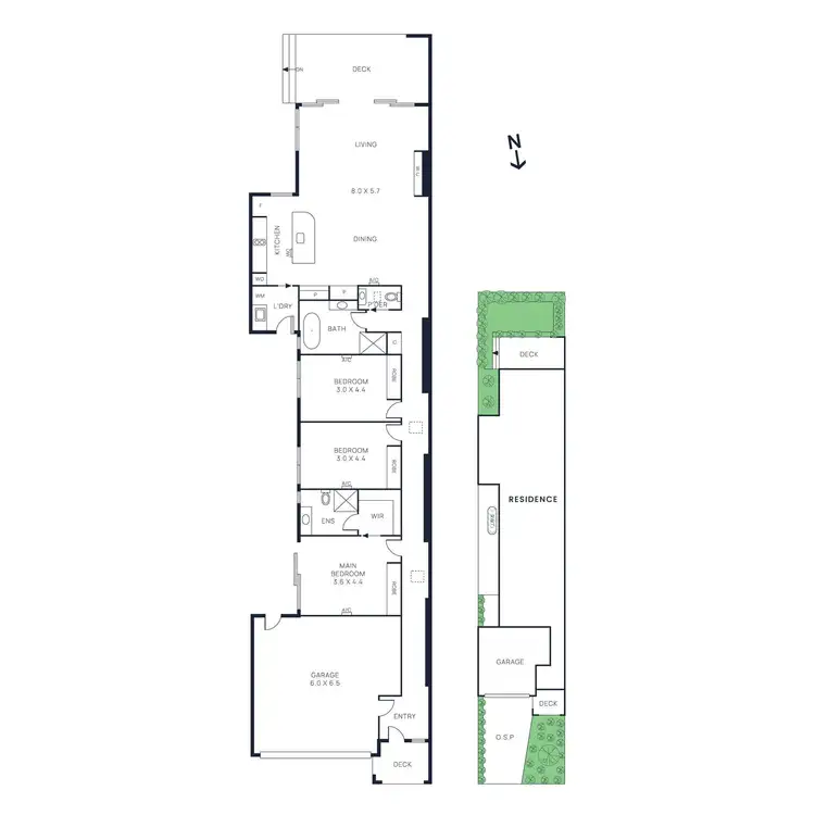 Floorplan of Homely townhouse listing, 30b Denver Street, Bentleigh East VIC 3165