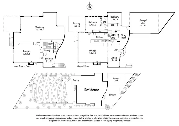 Floorplan of Homely house listing, 42 Rockbeare Grove, Ivanhoe VIC 3079