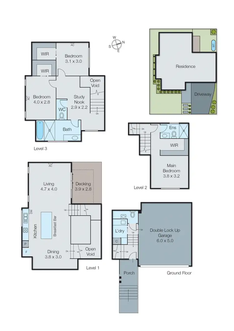 Floorplan of Homely townhouse listing, 33 Davey Street, Parkdale VIC 3195