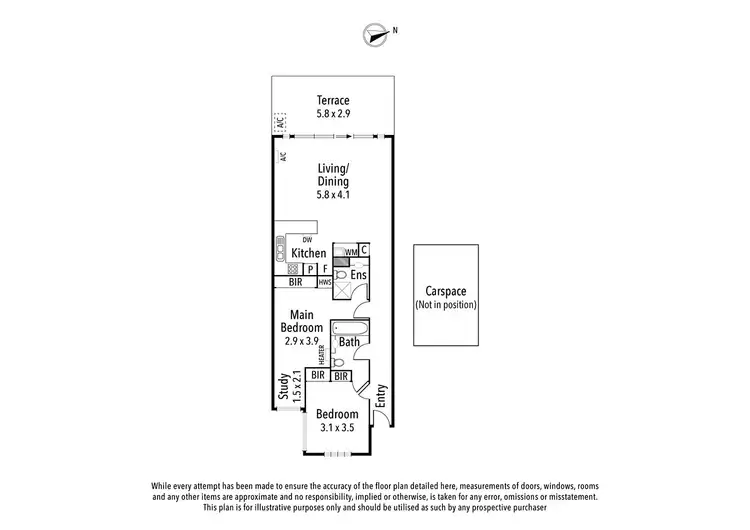 Floorplan of Homely apartment listing, 6/82 Mount Street, Heidelberg VIC 3084