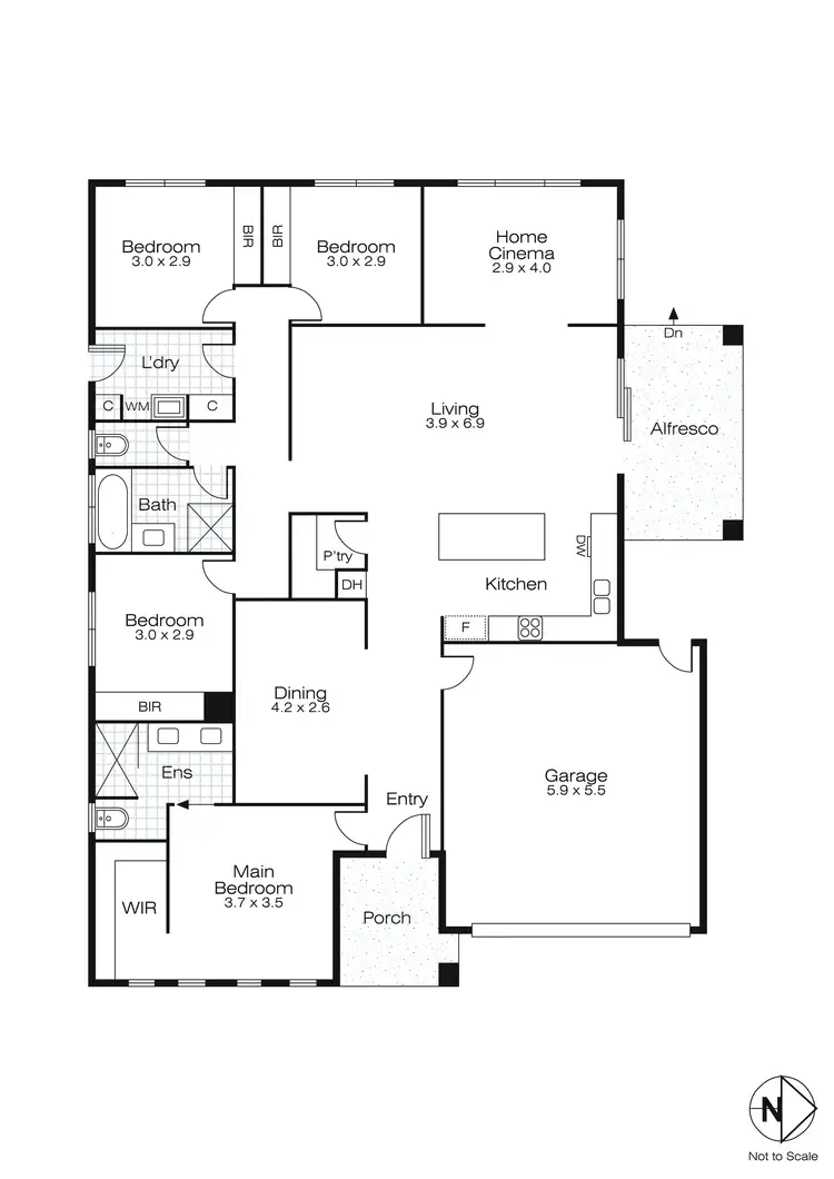 Floorplan of Homely house listing, 3 Bayfield Street, Lucas VIC 3350