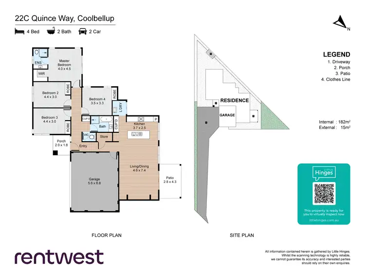 Floorplan of Homely house listing, 22C Quince Way, Coolbellup WA 6163