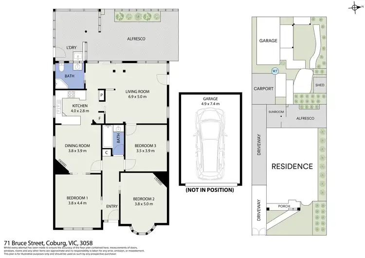 Floorplan of Homely house listing, 71 Bruce Street, Coburg VIC 3058