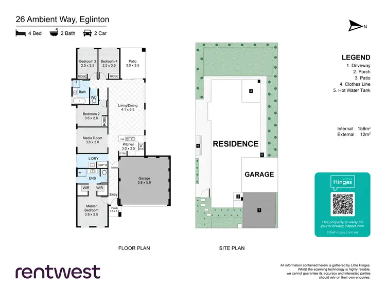 Floorplan of Homely house listing, 26 Ambient Wy, Eglinton WA 6034