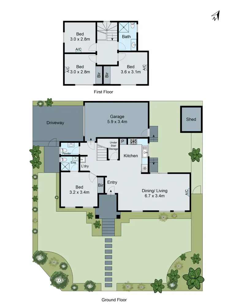 Floorplan of Homely townhouse listing, 1405 North Road, Oakleigh East VIC 3166