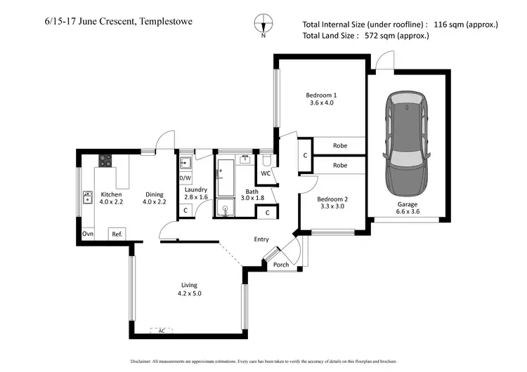 Floorplan of Homely unit listing, 6/15-17 June Crescent, Templestowe VIC 3106