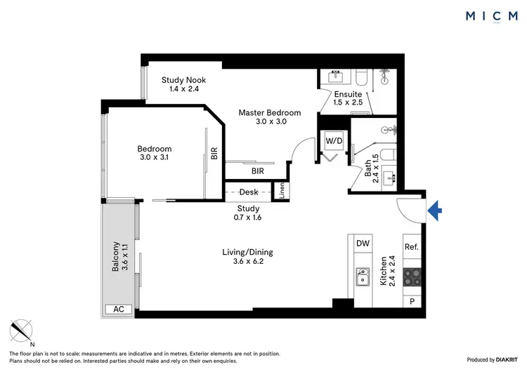Floorplan of Homely apartment listing, 610/60 Kavanagh Street, Southbank VIC 3006