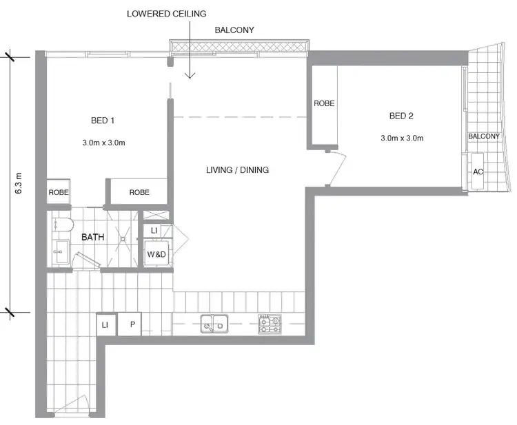 Floorplan of Homely apartment listing, 4402/560 Lonsdale Street, Melbourne VIC 3000