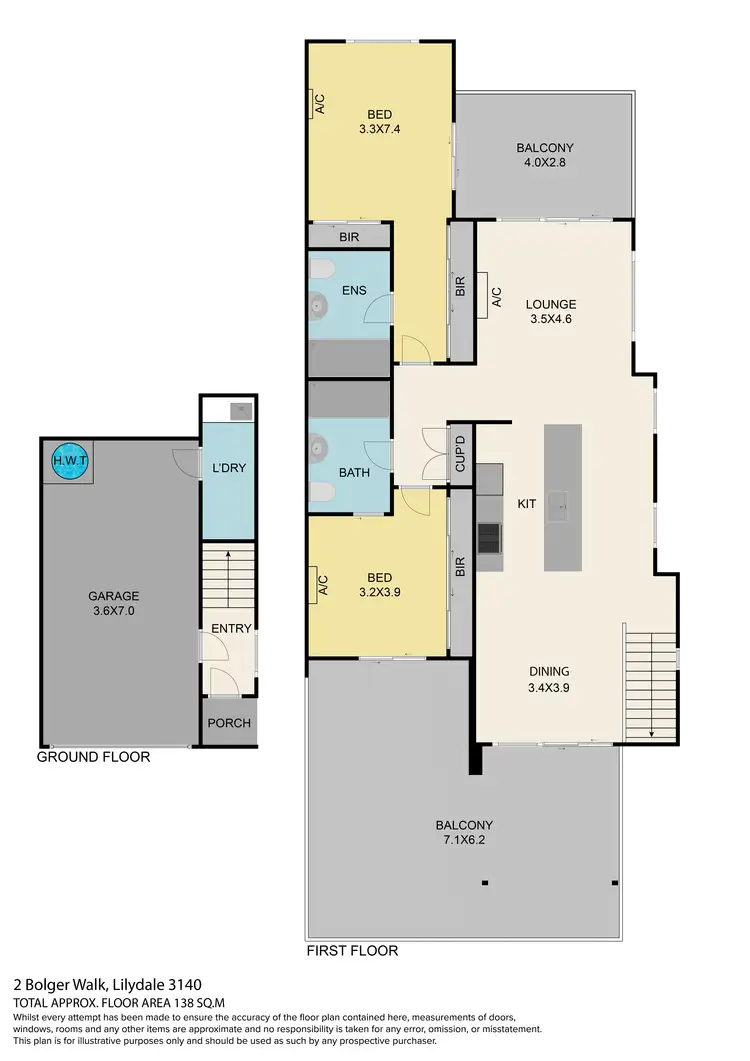 Floorplan of Homely unit listing, 2 Bolger Walk, Lilydale VIC 3140