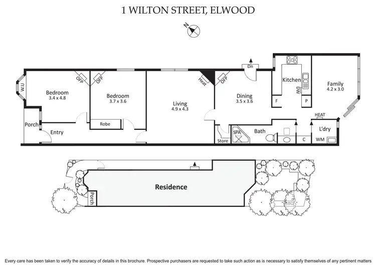 Floorplan of Homely house listing, 1 Wilton Grove, Elwood VIC 3184