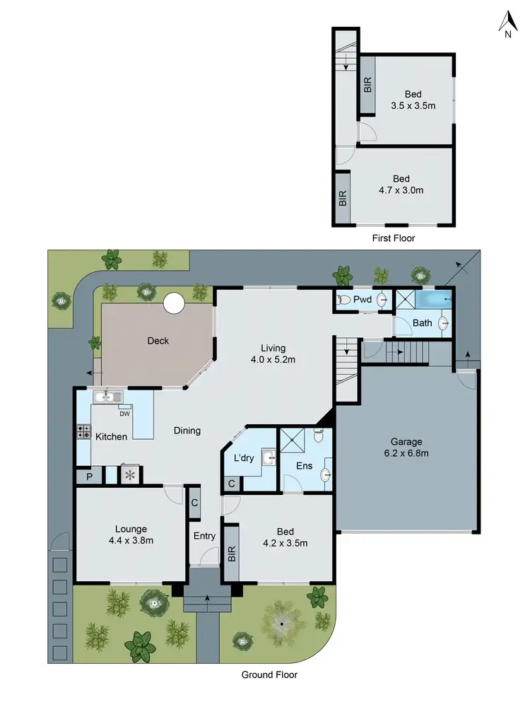 Floorplan of Homely townhouse listing, 2/13 Rolls Court, Glen Waverley VIC 3150