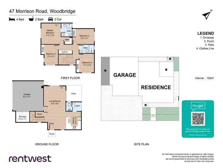 Floorplan of Homely townhouse listing, 1/47 Morrison Rd, Woodbridge WA 6056