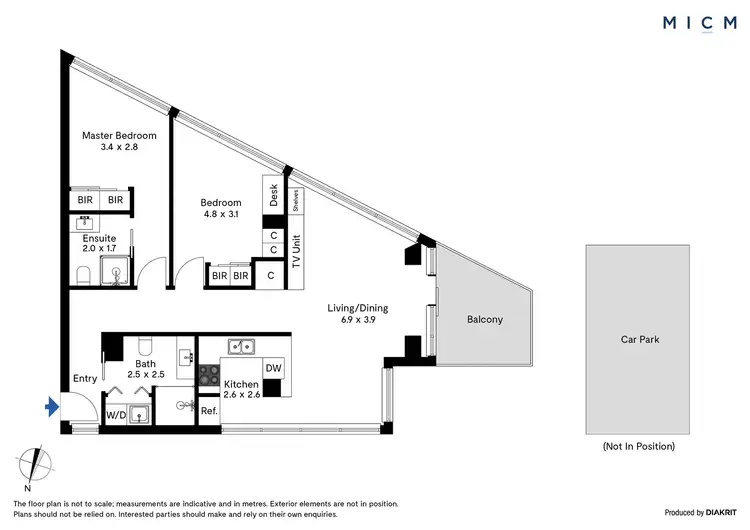 Floorplan of Homely apartment listing, 1607/565 Flinders Street, Melbourne VIC 3000