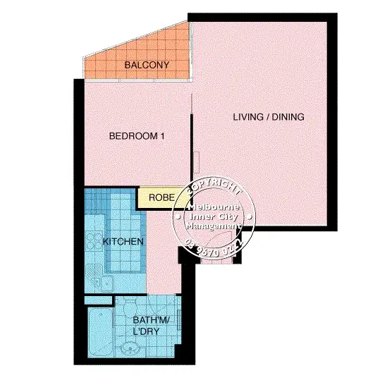 Floorplan of Homely apartment listing, 239/22 Kavanagh Street, Southbank VIC 3006