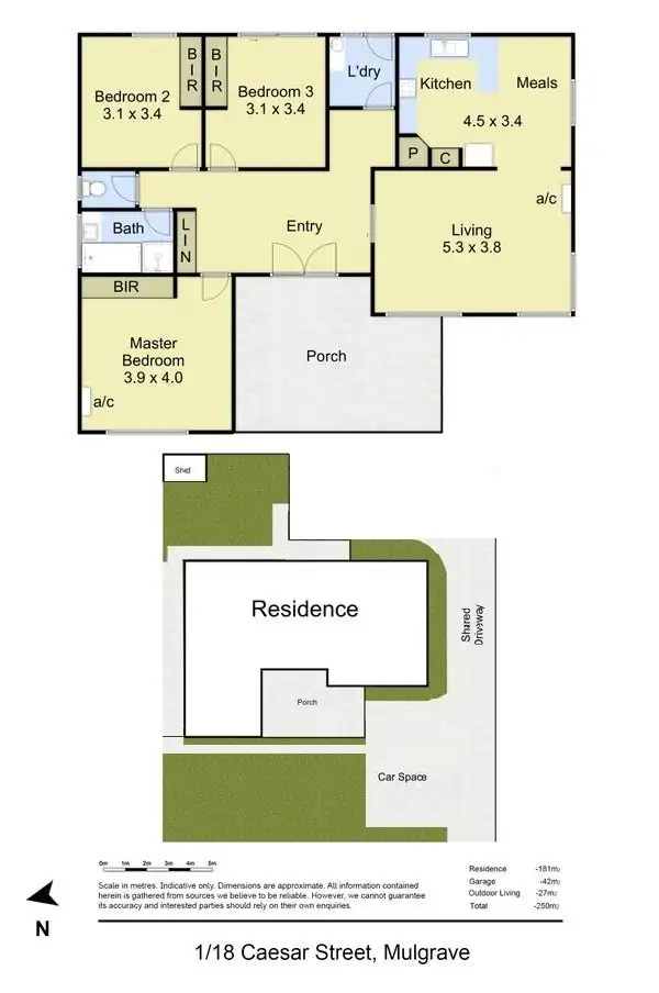 Floorplan of Homely townhouse listing, 1/18 Caesar Street, Mulgrave VIC 3170