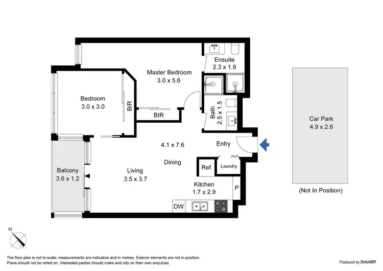 Floorplan of Homely apartment listing, 2508/60 Kavanagh Street, Southbank VIC 3006