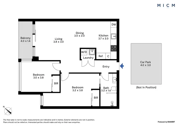 Floorplan of Homely apartment listing, 1002/22-24 Jane Bell Lane, Melbourne VIC 3000