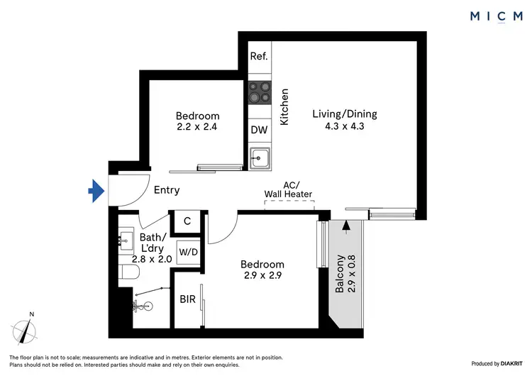 Floorplan of Homely apartment listing, 1102/22 Coromandel Place, Melbourne VIC 3000