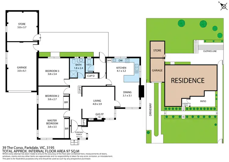 Floorplan of Homely house listing, 39 The Corso, Parkdale VIC 3195