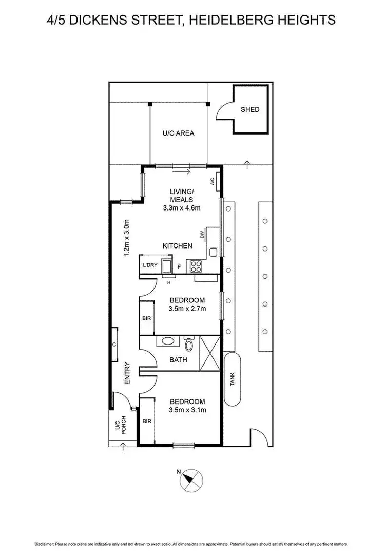 Floorplan of Homely unit listing, 4/5 Dickens Street, Heidelberg Heights VIC 3081