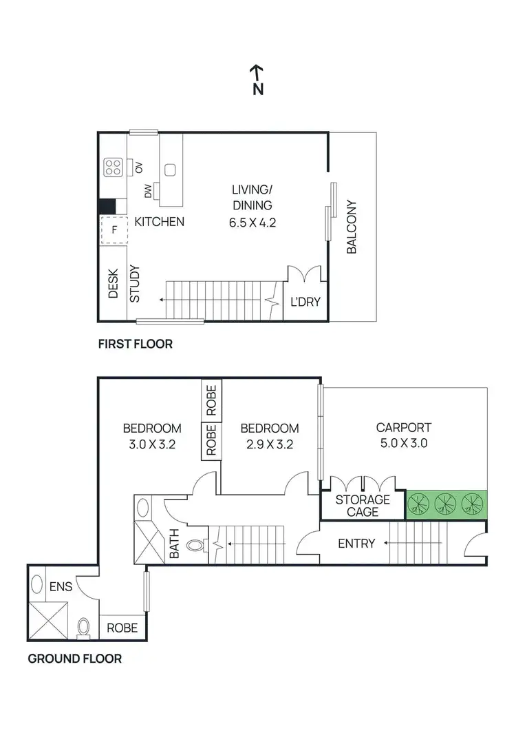 Floorplan of Homely townhouse listing, G13 Bundara Street, Fitzroy North VIC 3068