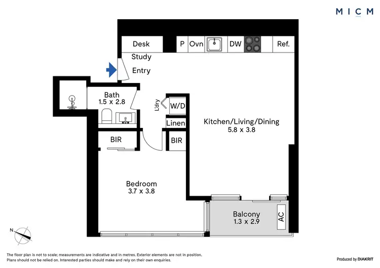 Floorplan of Homely apartment listing, 1813/560 Lonsdale Street, Melbourne VIC 3000