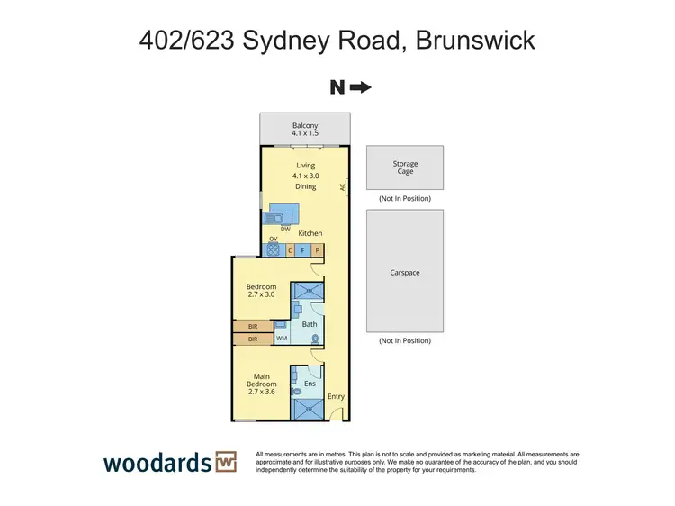 Floorplan of Homely apartment listing, 402/623 Sydney Road, Brunswick VIC 3056