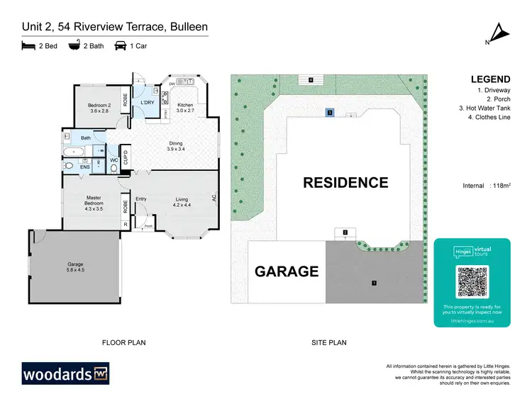 Floorplan of Homely unit listing, 2/54 Riverview Terrace, Bulleen VIC 3105