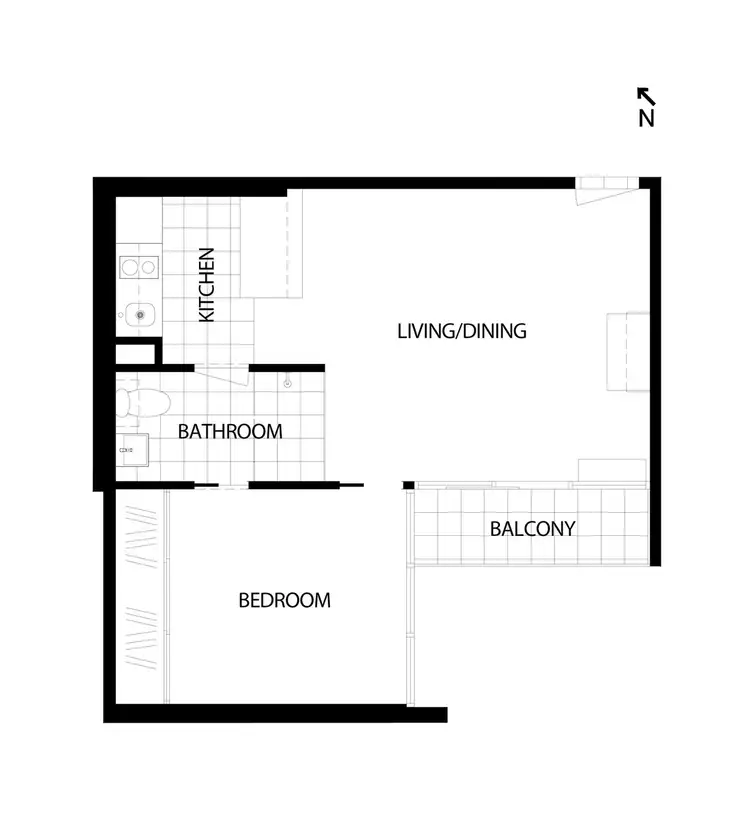 Floorplan of Homely apartment listing, 412/181 ABeckett Street, Melbourne VIC 3000