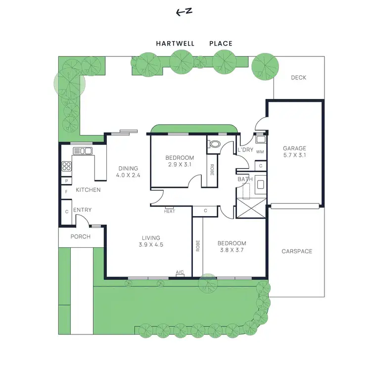 Floorplan of Homely unit listing, 10/82 Wilson Street, Cheltenham VIC 3192