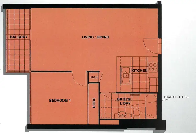 Floorplan of Homely apartment listing, 249/88 Kavanagh Street, Southbank VIC 3006
