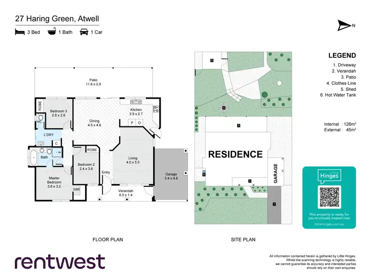 Floorplan of Homely house listing, 27 Haring Grn, Atwell WA 6164