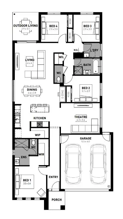 Floorplan of Homely house listing, 1141 Houdini Drive, Tarneit VIC 3029
