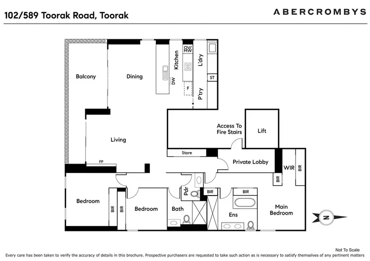 Floorplan of Homely apartment listing, 102/589 Toorak Road, Toorak VIC 3142