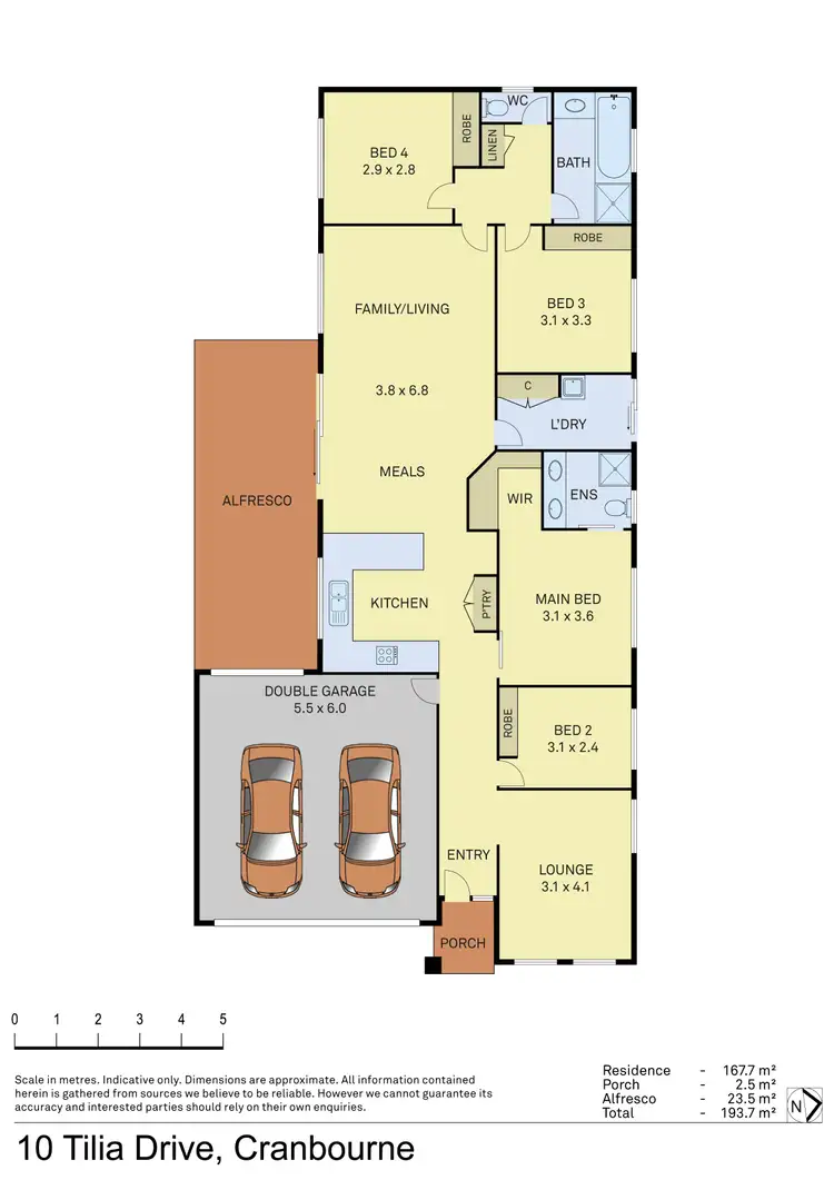 Floorplan of Homely house listing, 10 Tilia Drive, Cranbourne North VIC 3977