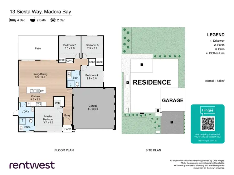 Floorplan of Homely house listing, 13 Siesta Wy, Madora Bay WA 6210