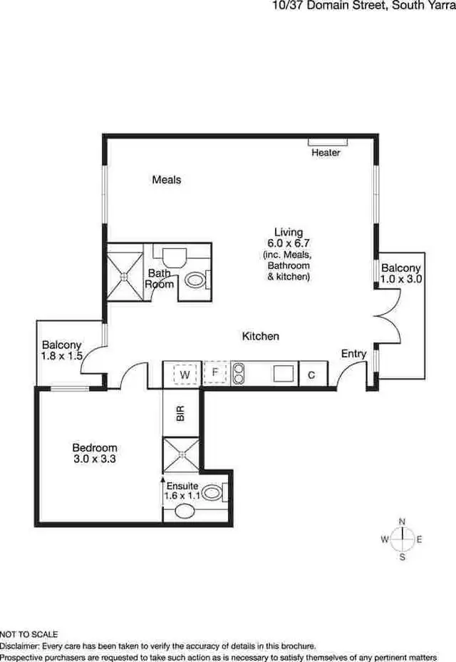 Floorplan of Homely apartment listing, 10/37 Domain Road, South Yarra VIC 3141