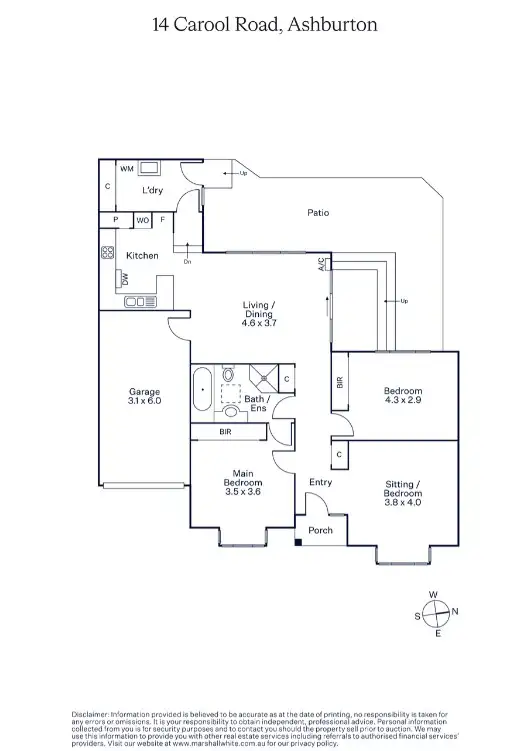 Floorplan of Homely house listing, 14 Carool Road, Ashburton VIC 3147