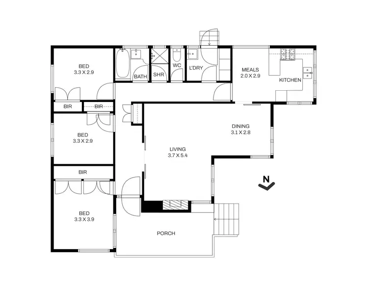 Floorplan of Homely house listing, 1 Delatite Court, Vermont VIC 3133