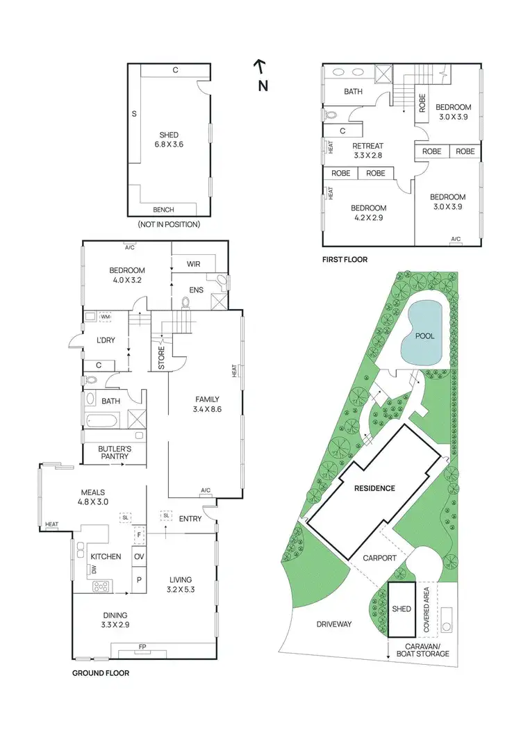 Floorplan of Homely house listing, 6 Aminya Place, Briar Hill VIC 3088