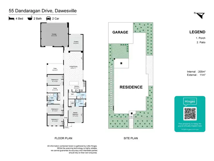 Floorplan of Homely house listing, 55 Dandaragan Drive, Dawesville WA 6211