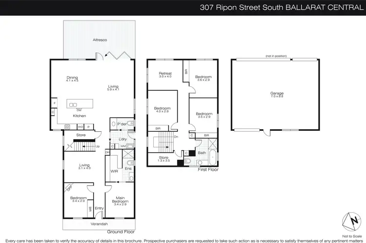 Floorplan of Homely house listing, 307 Ripon Street South, Ballarat Central VIC 3350