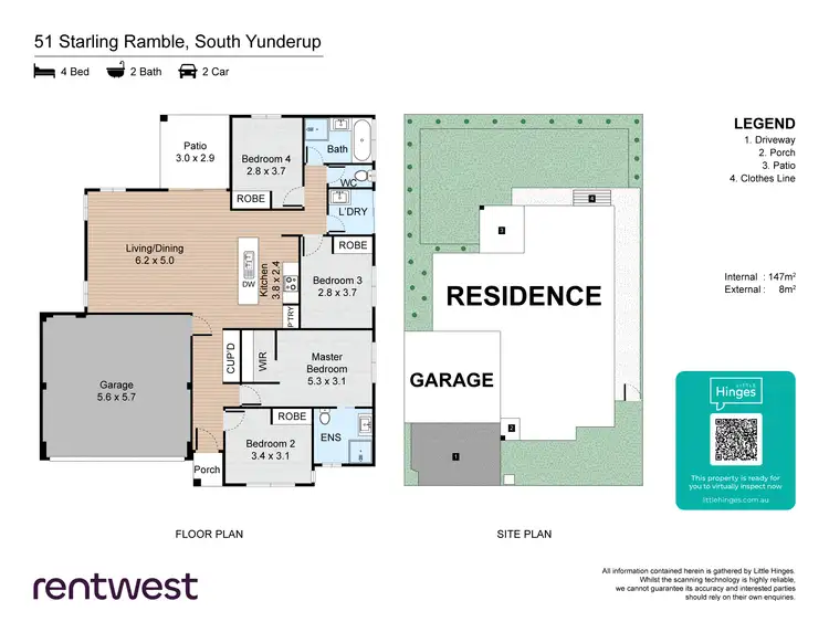Floorplan of Homely house listing, 51 Starling Ramble, South Yunderup WA 6208