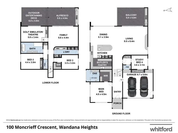 Floorplan of Homely house listing, 100 Moncrieff Crescent, Wandana Heights VIC 3216