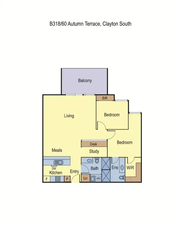 Floorplan of Homely apartment listing, b318/60 Autumn Terrace, Clayton South VIC 3169
