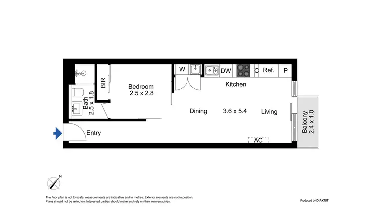 Floorplan of Homely apartment listing, 606/589 Elizabeth Street, Melbourne VIC 3000