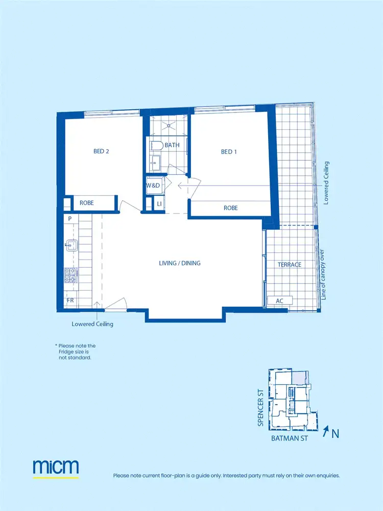 Floorplan of Homely apartment listing, 407/408 Spencer Street, West Melbourne VIC 3003