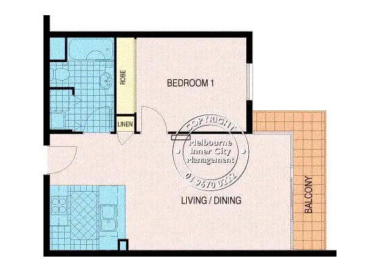Floorplan of Homely apartment listing, 612/148 Wells Street, South Melbourne VIC 3205