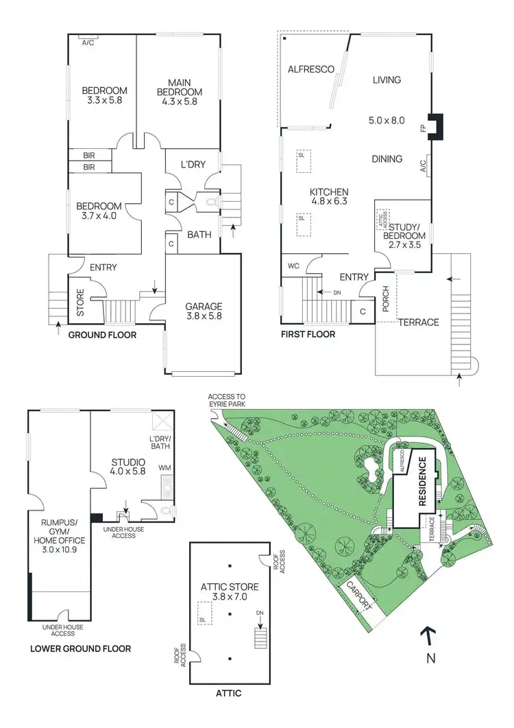 Floorplan of Homely house listing, 32 Outlook Drive, Eaglemont VIC 3084